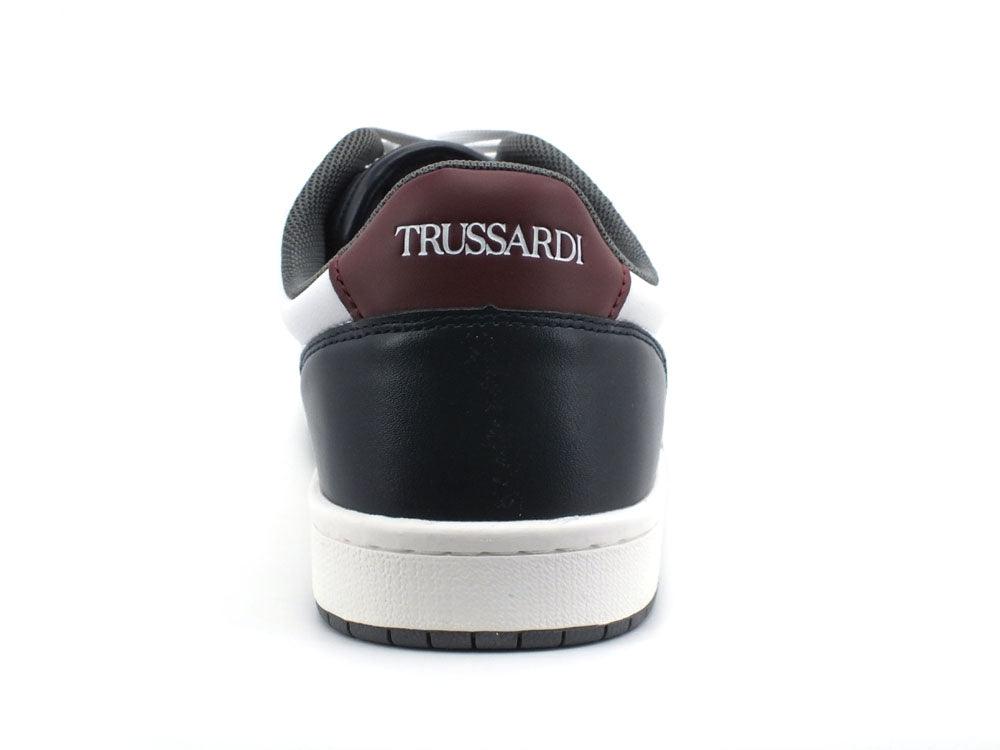 TRUSSARDI Scinus PU Sneaker White Blue Grey Bordeaux 77A00271 - Sandrini Calzature e Abbigliamento