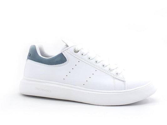 TRUSSARDI Snk Yrias Mix Sneaker Donna White Light Blue 79V00649 - Sandrini Calzature e Abbigliamento