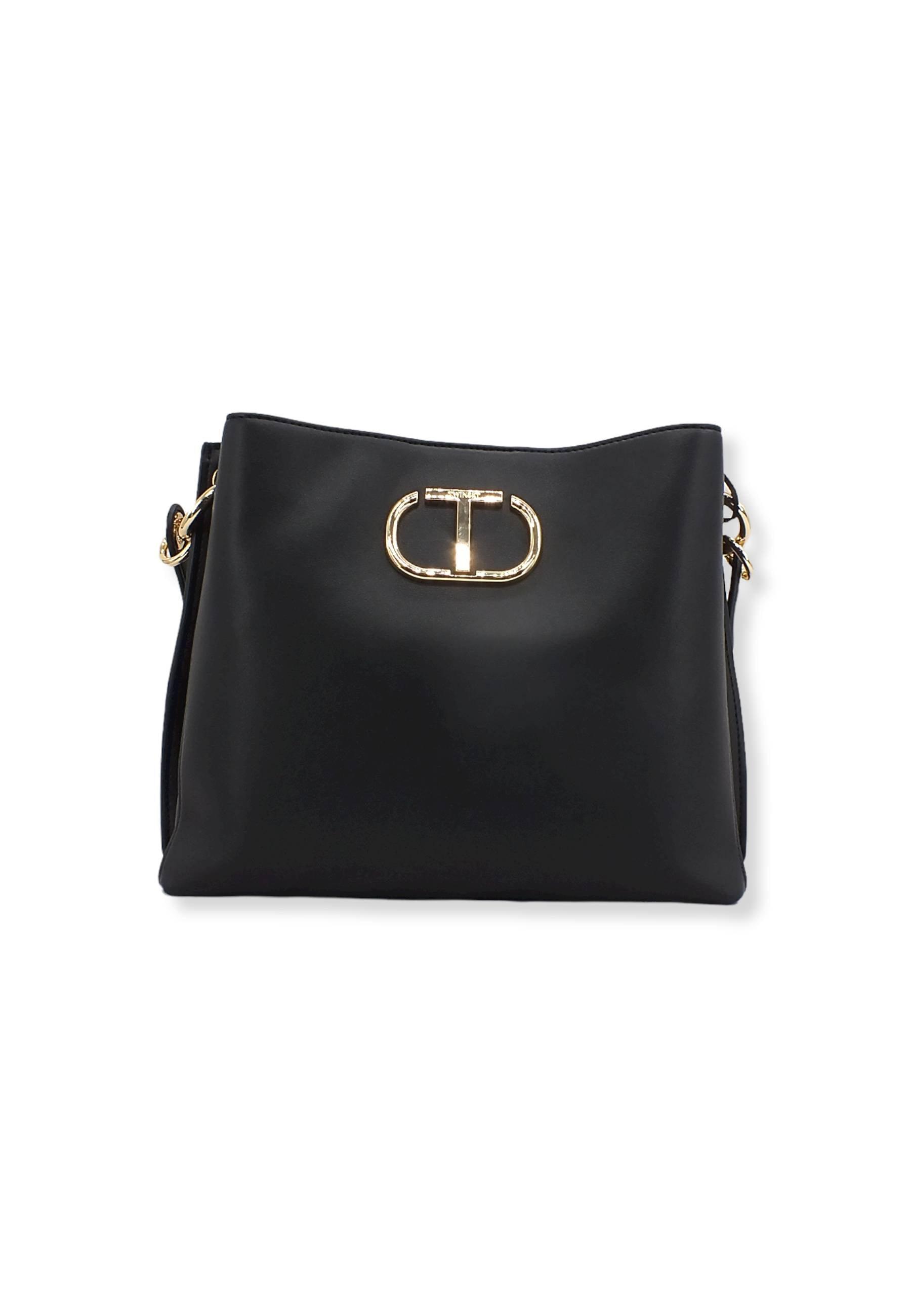 TWINSET Borsa Hobo Nero 222TD8224 - Sandrini Calzature e Abbigliamento