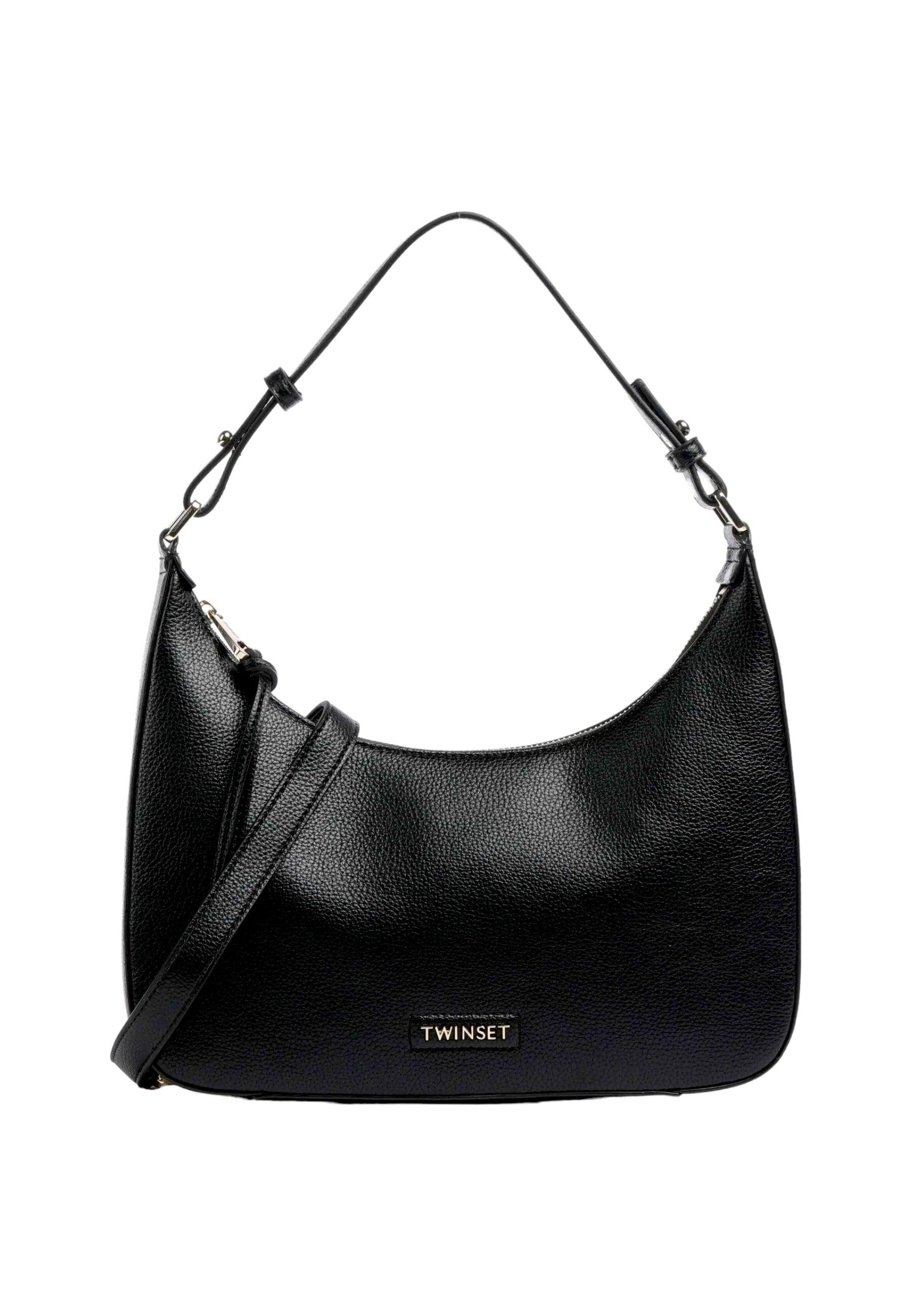 TWINSET Borsa Hobo Nero 232TD8281 - Sandrini Calzature e Abbigliamento