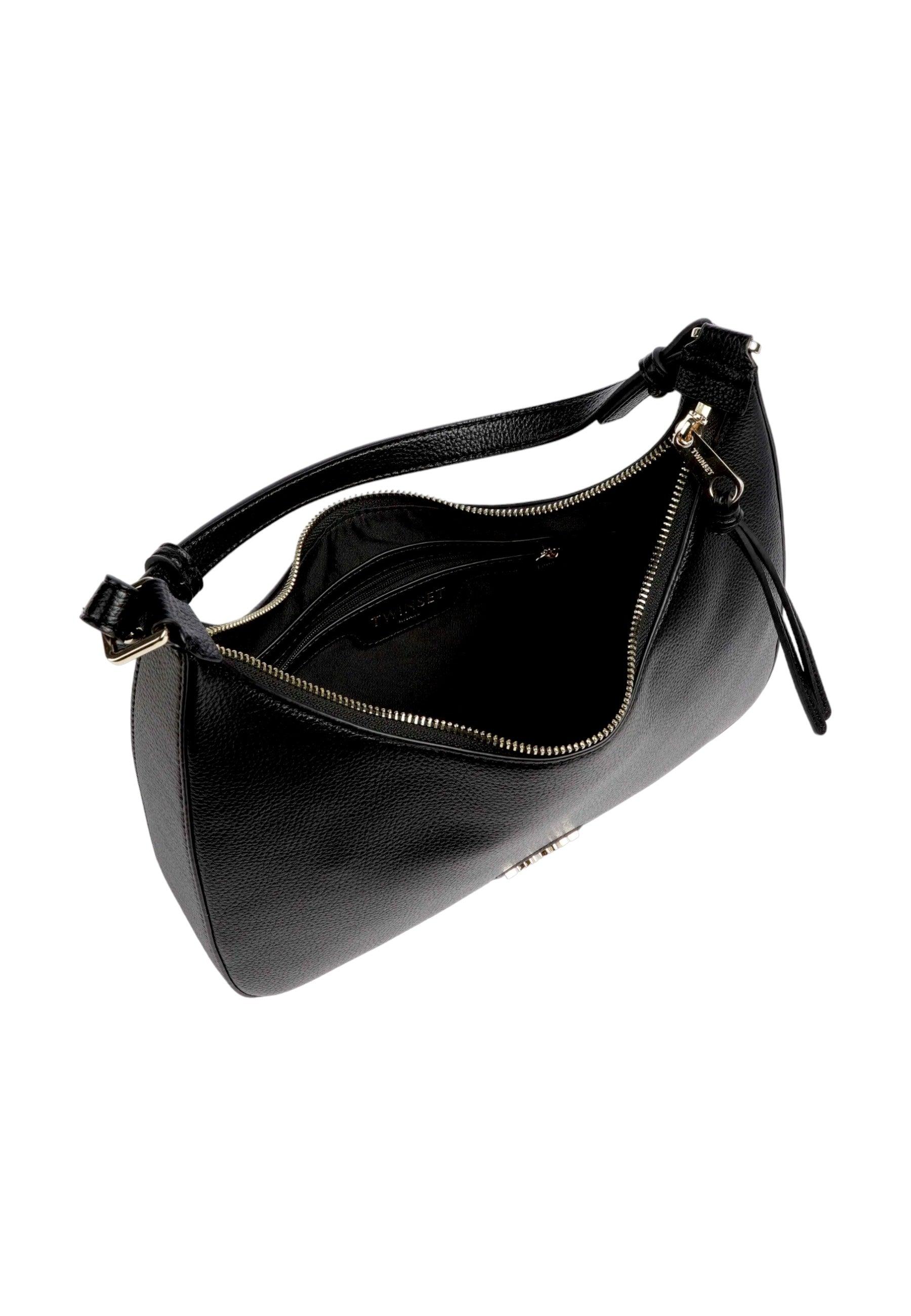 TWINSET Borsa Hobo Nero 232TD8281 - Sandrini Calzature e Abbigliamento