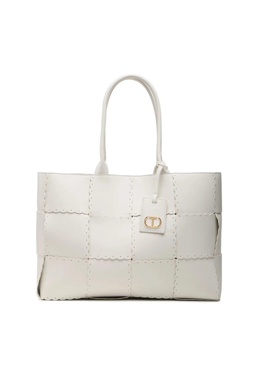 TWINSET Borsa Shopper Bianco Avorio 231TD8250 - Sandrini Calzature e Abbigliamento