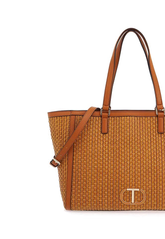 TWINSET Borsa Shopper Cuoio 231TD8370 - Sandrini Calzature e Abbigliamento