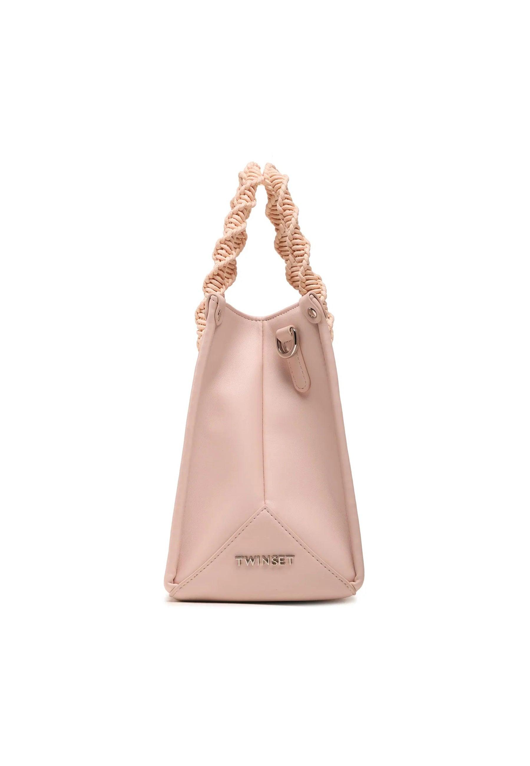 TWINSET Borsa Shopper Macramè Rosa 231TD8401 - Sandrini Calzature e Abbigliamento