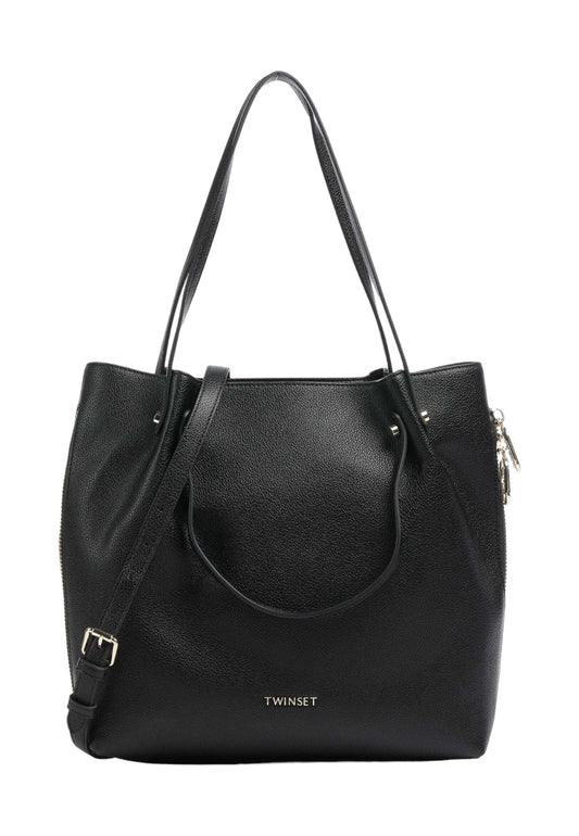 TWINSET Borsa Tote Large Nero 232TB7050 - Sandrini Calzature e Abbigliamento