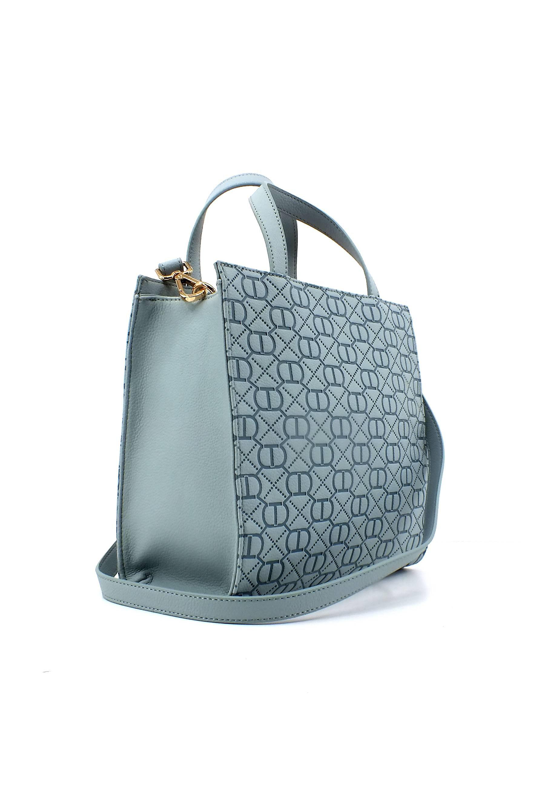 TWINSET Borsa Tote Mid Azzurro Agave 231TB711B - Sandrini Calzature e Abbigliamento