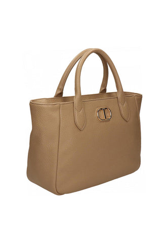 TWINSET Borsa Tote Mid Light Taupe Beige 232TB7212 - Sandrini Calzature e Abbigliamento