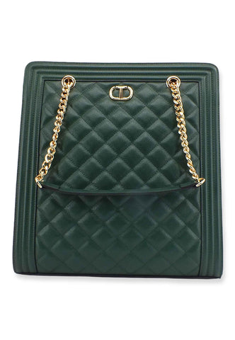TWINSET Borsa Tote Quilted Verde 222TD8143 - Sandrini Calzature e Abbigliamento