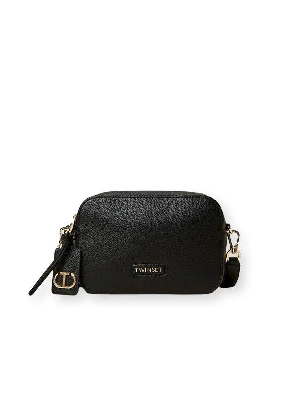 TWINSET Borsa Tracolla Double Zip Nero 222TD8321 - Sandrini Calzature e Abbigliamento