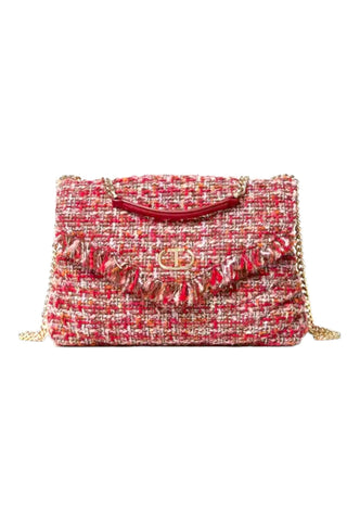TWINSET Borsa Tracolla Tweed Rosso 232TD8200 - Sandrini Calzature e Abbigliamento