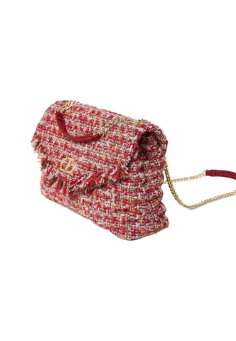 TWINSET Borsa Tracolla Tweed Rosso 232TD8200 - Sandrini Calzature e Abbigliamento