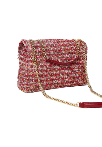 TWINSET Borsa Tracolla Tweed Rosso 232TD8200 - Sandrini Calzature e Abbigliamento