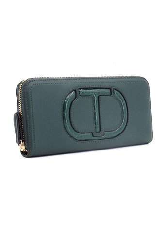 TWINSET Portafoglio Donna Verde Scuro 222TD8062 - Sandrini Calzature e Abbigliamento