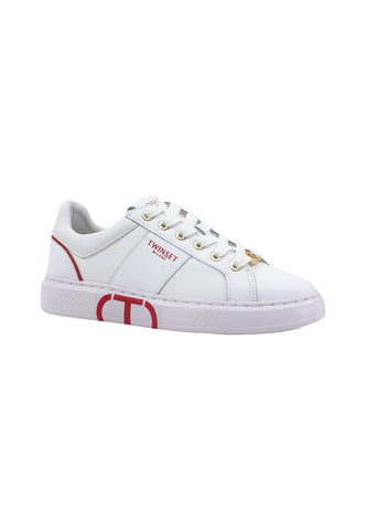 TWINSET Sneaker Donna Bianco Ottico Papavero 231TCP070 - Sandrini Calzature e Abbigliamento