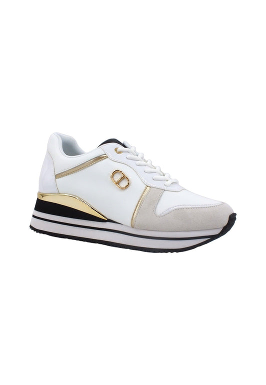 TWINSET Sneaker Donna Ottico Bianco 121TCT210 - Sandrini Calzature e Abbigliamento