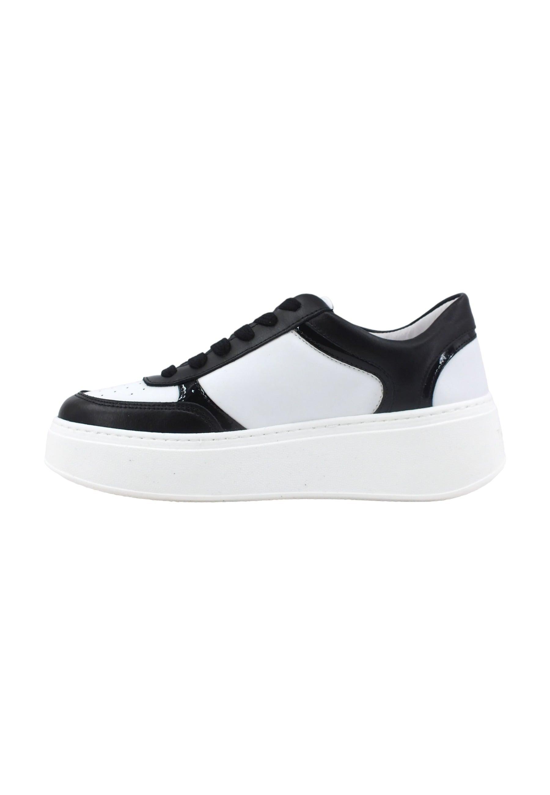 TWINSET Sneaker Platform Donna Bianco Ottico Nero 232TCT180 - Sandrini Calzature e Abbigliamento
