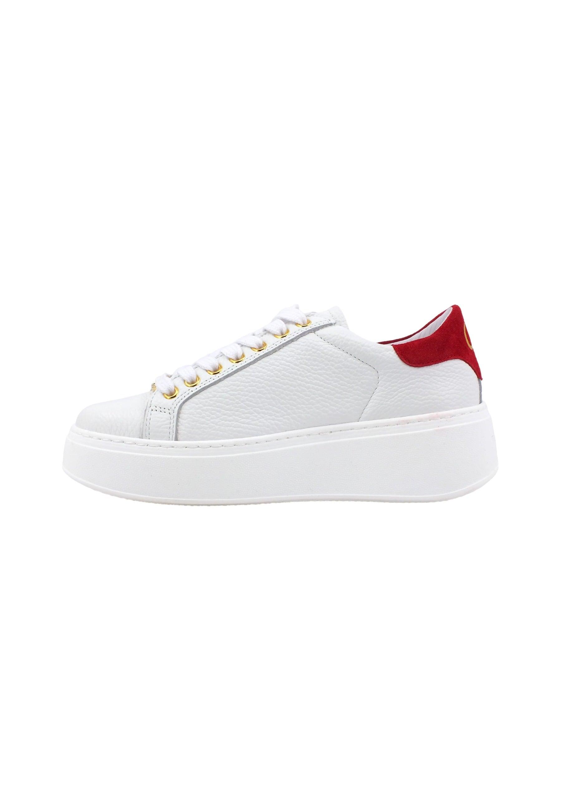 TWINSET Sneaker Platform Donna Bianco Ottico Rosso 232TCT190 - Sandrini Calzature e Abbigliamento