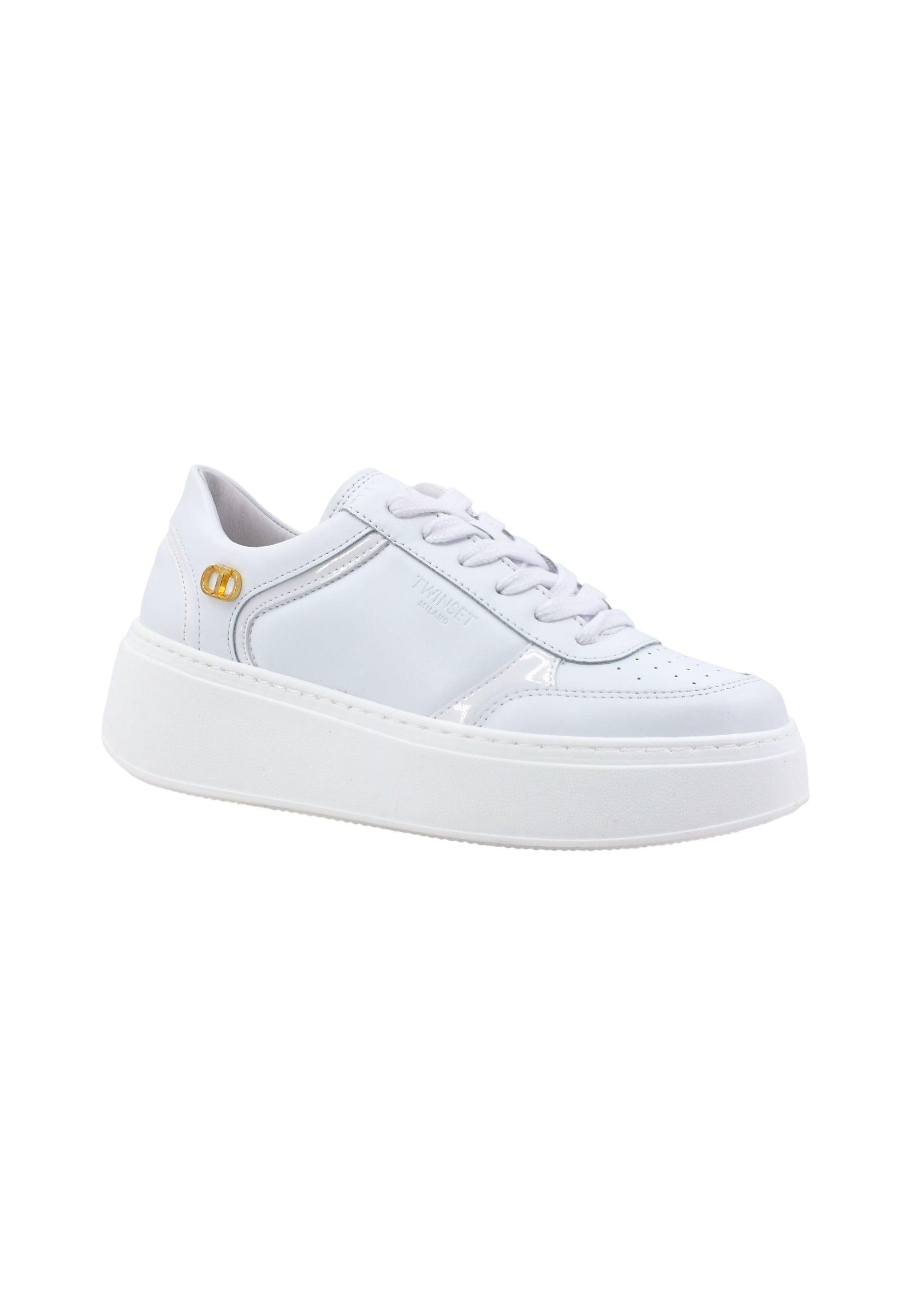 TWINSET Sneaker Platform Donna Ottico Bianco 232TCT180 - Sandrini Calzature e Abbigliamento