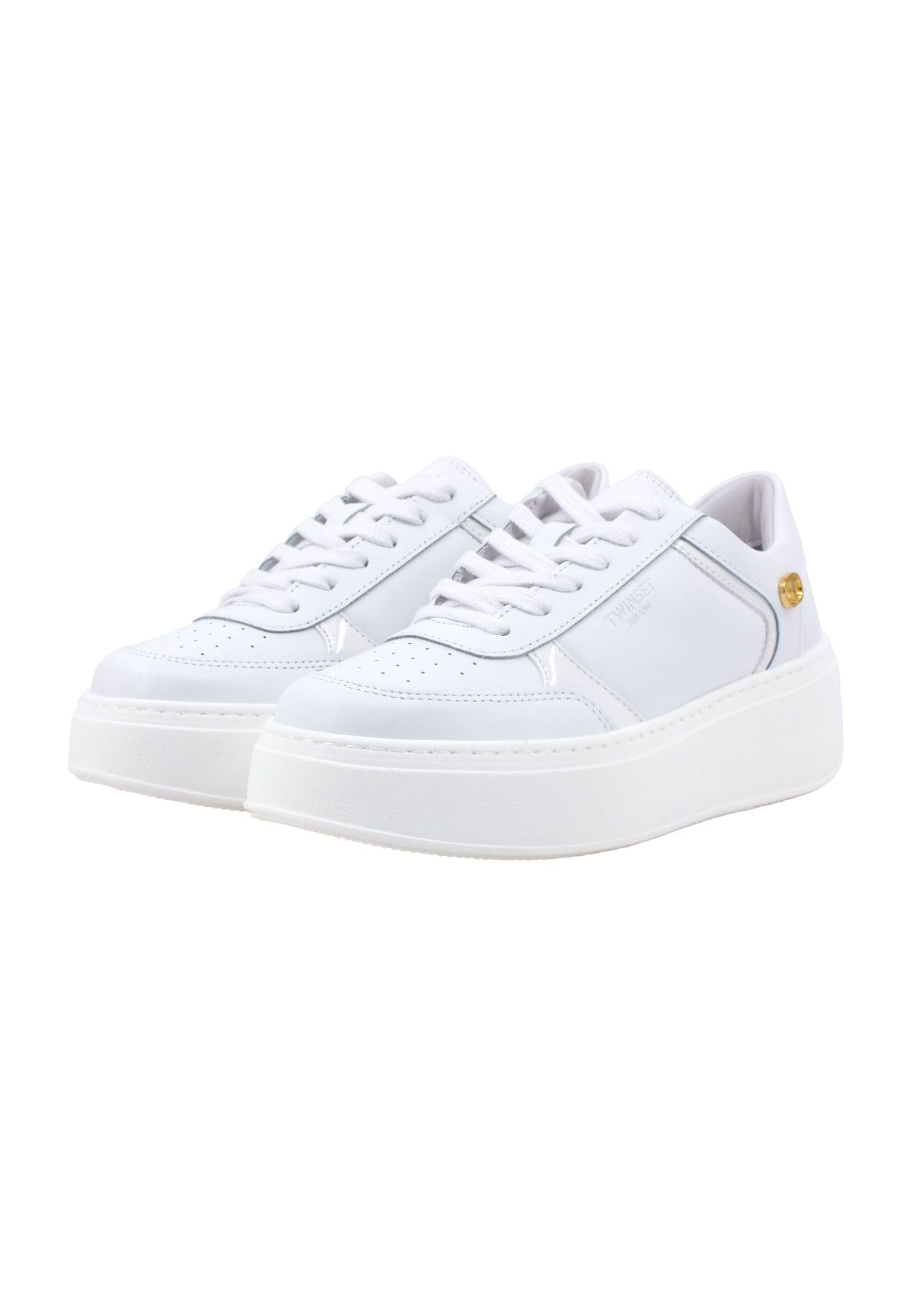 TWINSET Sneaker Platform Donna Ottico Bianco 232TCT180 - Sandrini Calzature e Abbigliamento