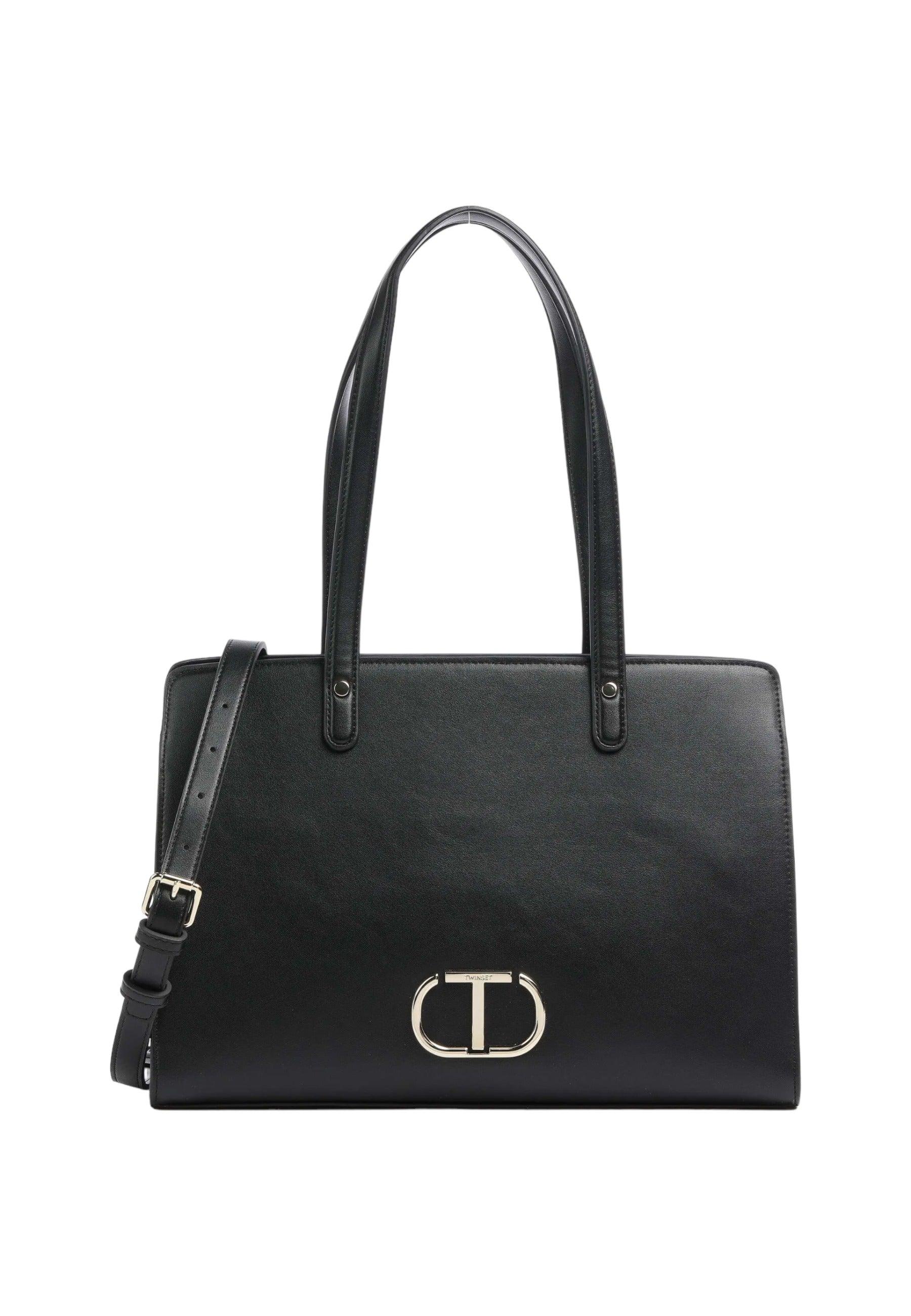 TWINSET Top Handle Borsa Rigida Nero 232TB7070 - Sandrini Calzature e Abbigliamento