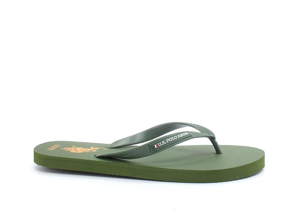 U.S. POLO ASSN. Ciabatta Infradito Gomma Verde Militare - Sandrini Calzature e Abbigliamento