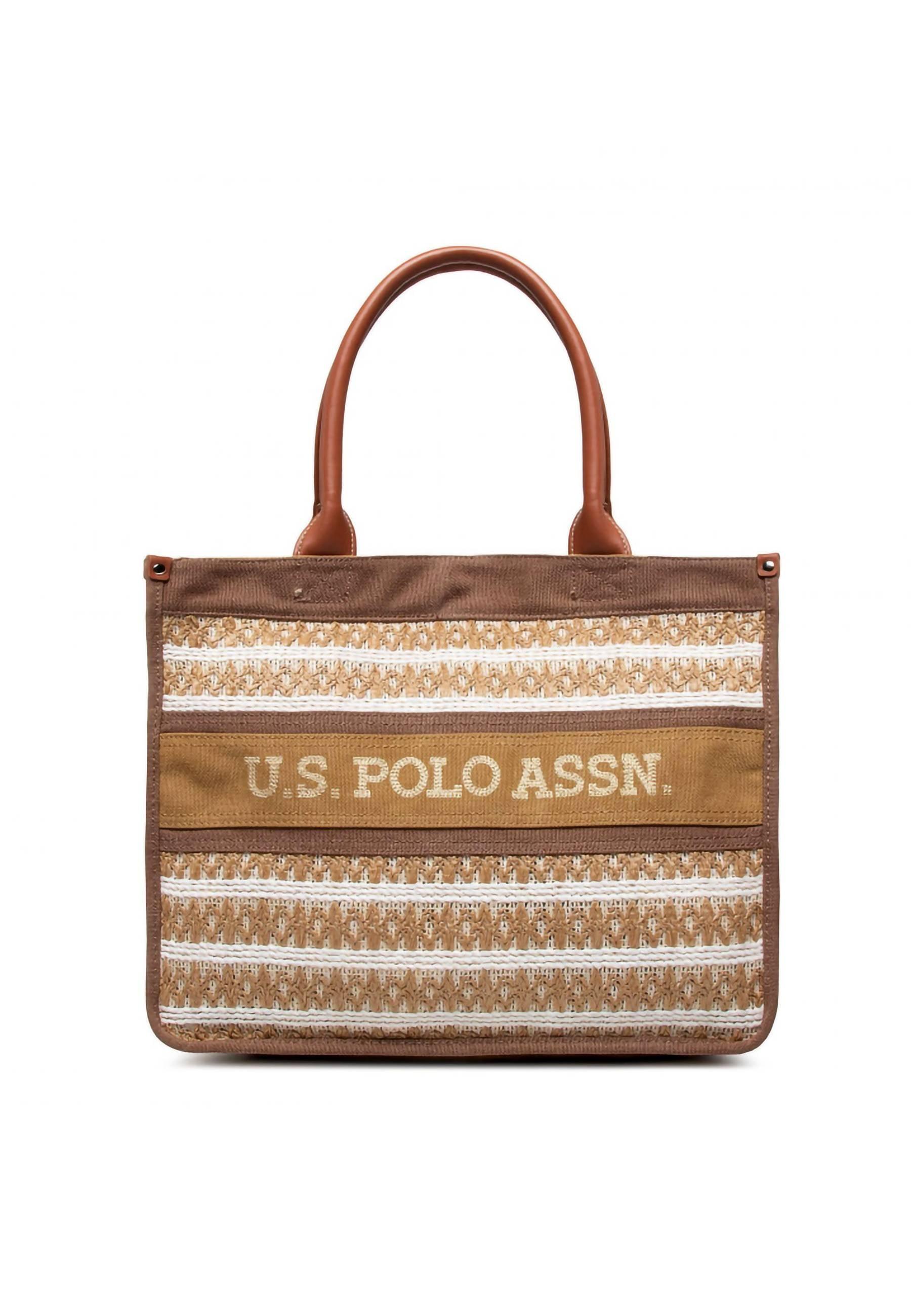 U.S. POLO ASSN. El Dorado Borsa Shopping Natural BEUDD5386WUP517 - Sandrini Calzature e Abbigliamento