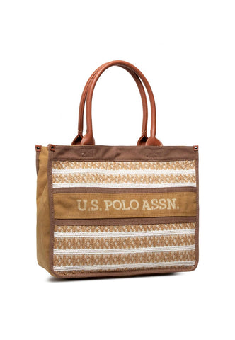 U.S. POLO ASSN. El Dorado Borsa Shopping Natural BEUDD5386WUP517 - Sandrini Calzature e Abbigliamento