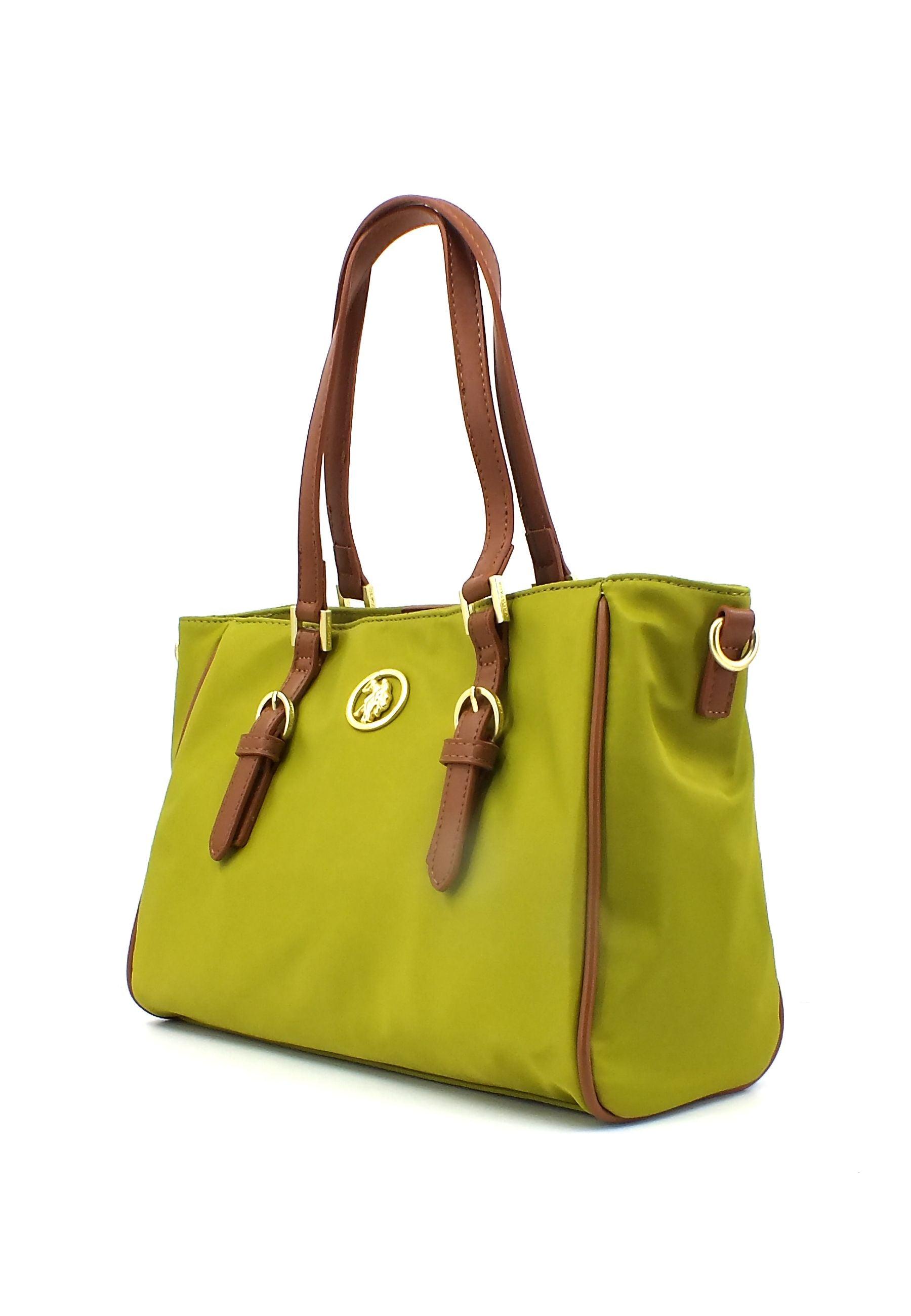 U.S. POLO ASSN. Houston Borsa Green Tan BIUHU6060WIPG07 - Sandrini Calzature e Abbigliamento