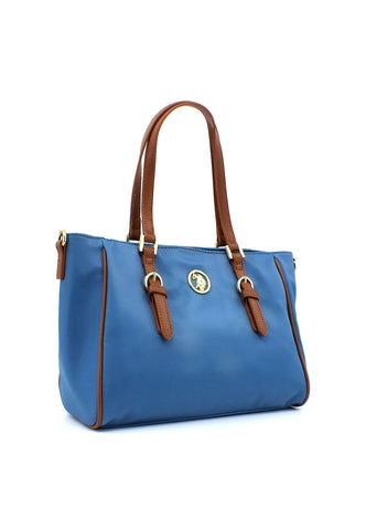 U.S. POLO ASSN. Houston Borsa Light Blue Tan BIUHU6060WIP299 - Sandrini Calzature e Abbigliamento