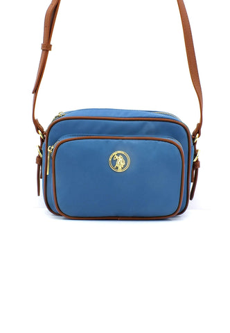U.S. POLO ASSN. Houston Tracolla Crossbody Blue Tan BEUHU6055WIP299 - Sandrini Calzature e Abbigliamento