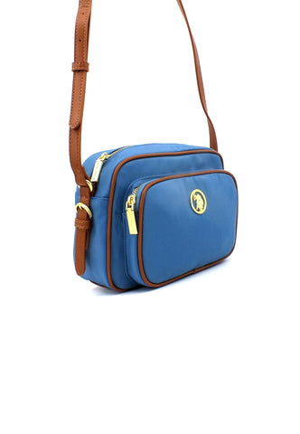 U.S. POLO ASSN. Houston Tracolla Crossbody Blue Tan BEUHU6055WIP299 - Sandrini Calzature e Abbigliamento