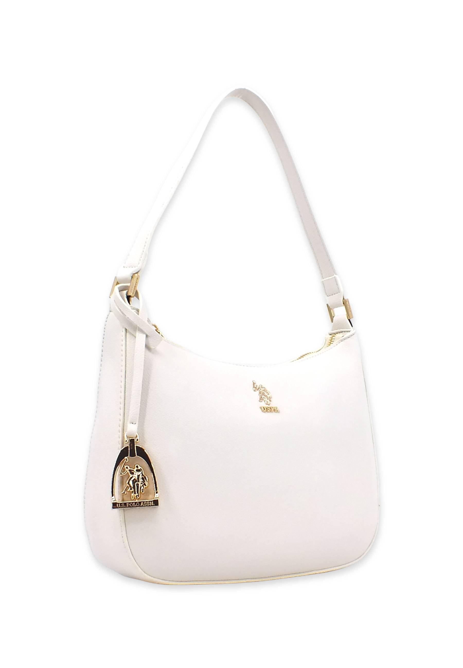 U.S. POLO ASSN. New Jones Borsa Hobo Off White BIUJE5568WVP802 - Sandrini Calzature e Abbigliamento