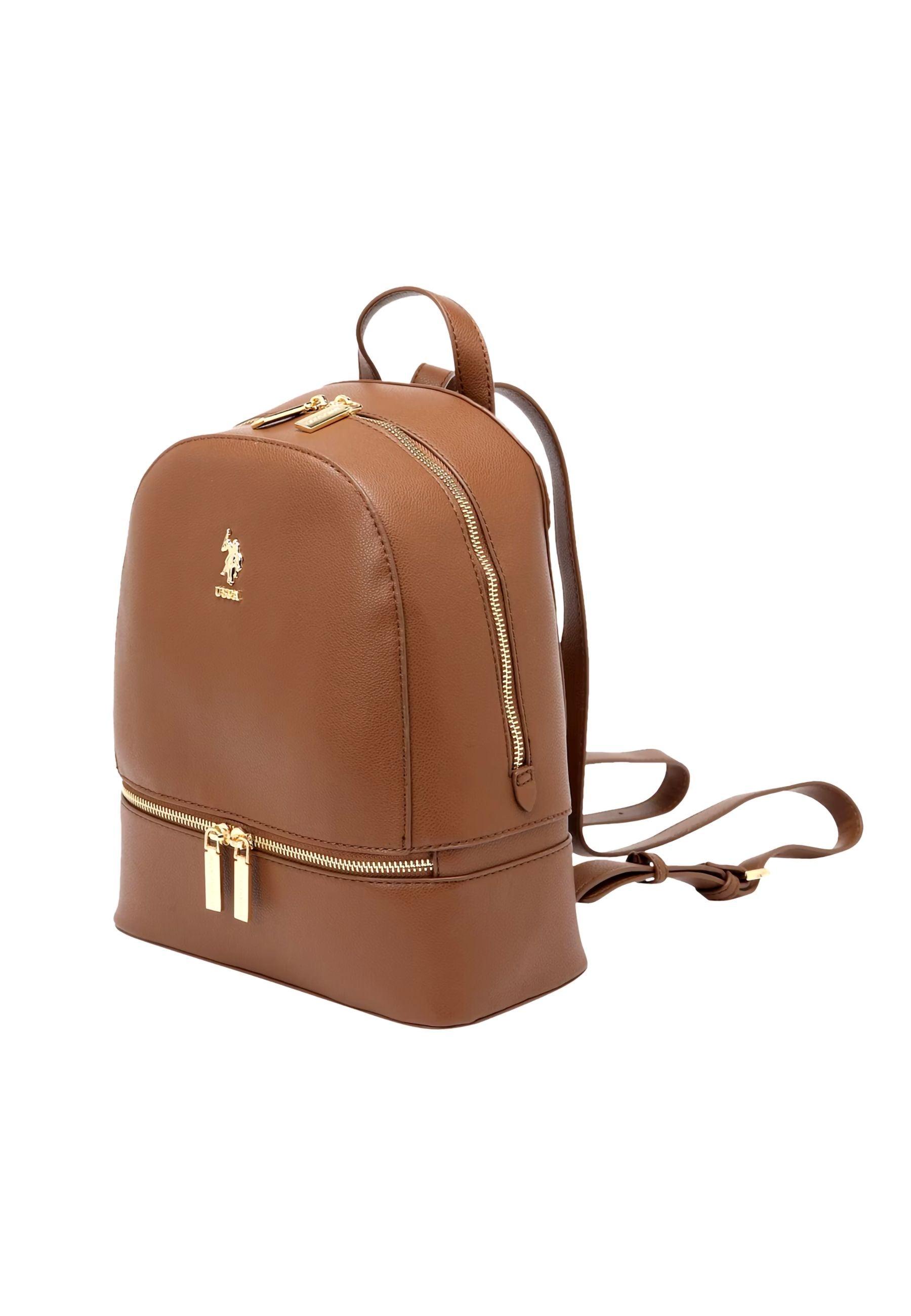 U.S. POLO ASSN. New Jones Zaino Donna Camel BEUJE6009WVP512 - Sandrini Calzature e Abbigliamento