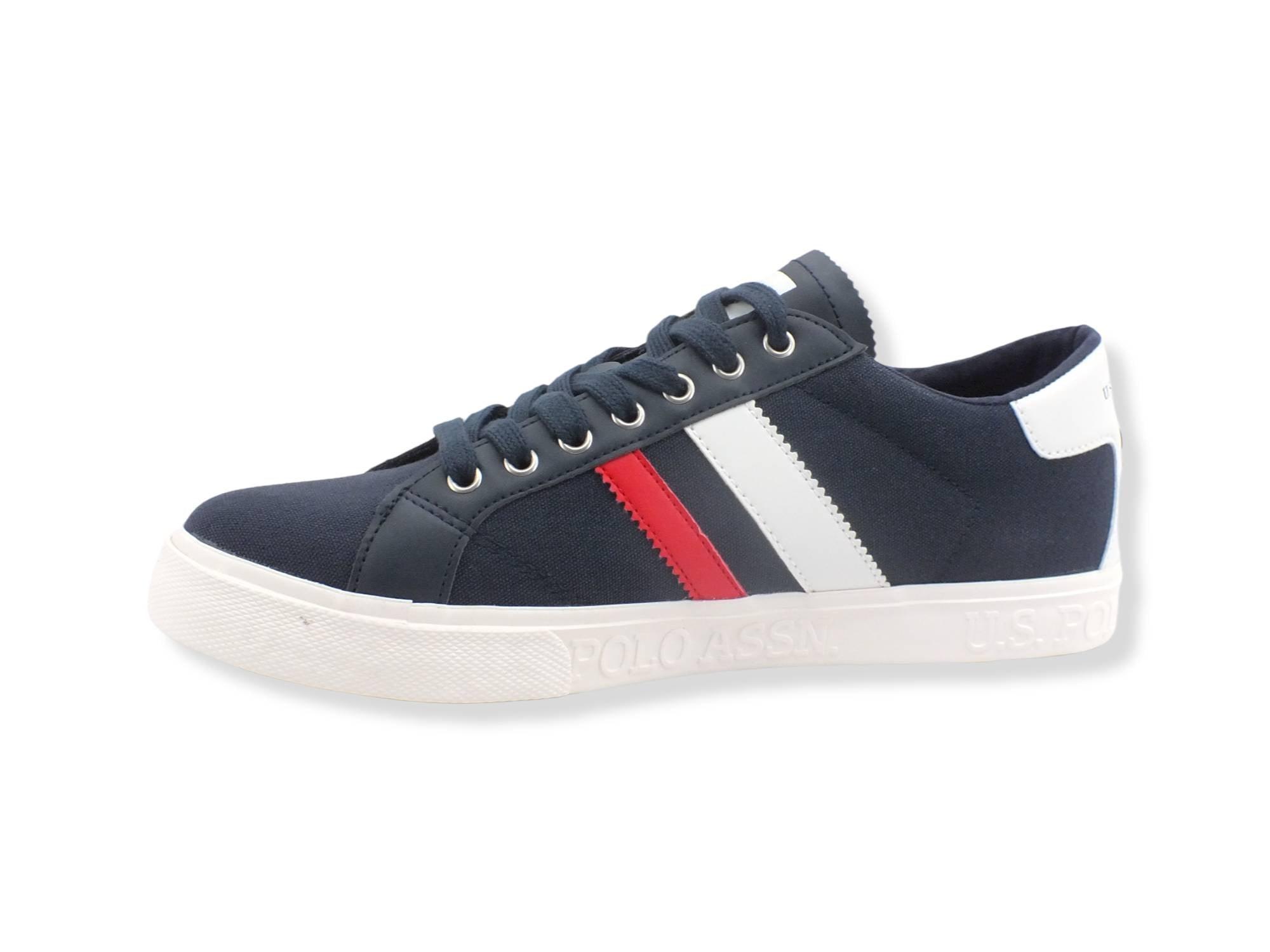 U.S. POLO ASSN. Sneaker Canvas Ecolthr Logo Dark Blue MARCX002 - Sandrini Calzature e Abbigliamento