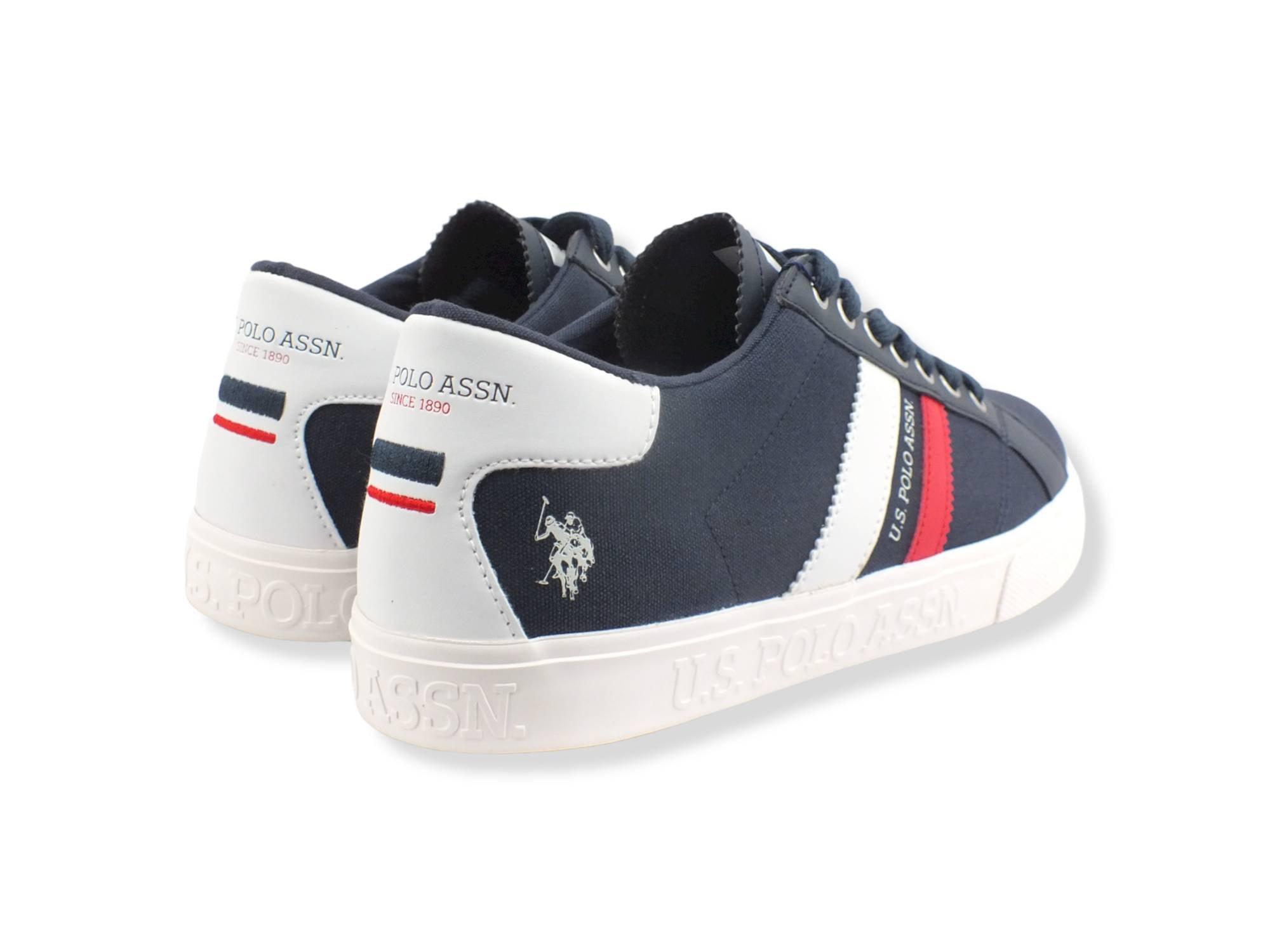 U.S. POLO ASSN. Sneaker Canvas Ecolthr Logo Dark Blue MARCX002 - Sandrini Calzature e Abbigliamento