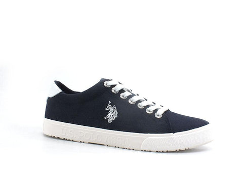 U.S. POLO ASSN. Sneaker Canvas Logo Blu Medievale - Sandrini Calzature e Abbigliamento