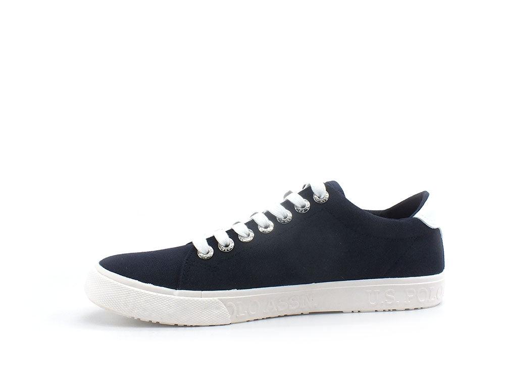 U.S. POLO ASSN. Sneaker Canvas Logo Blu Medievale - Sandrini Calzature e Abbigliamento