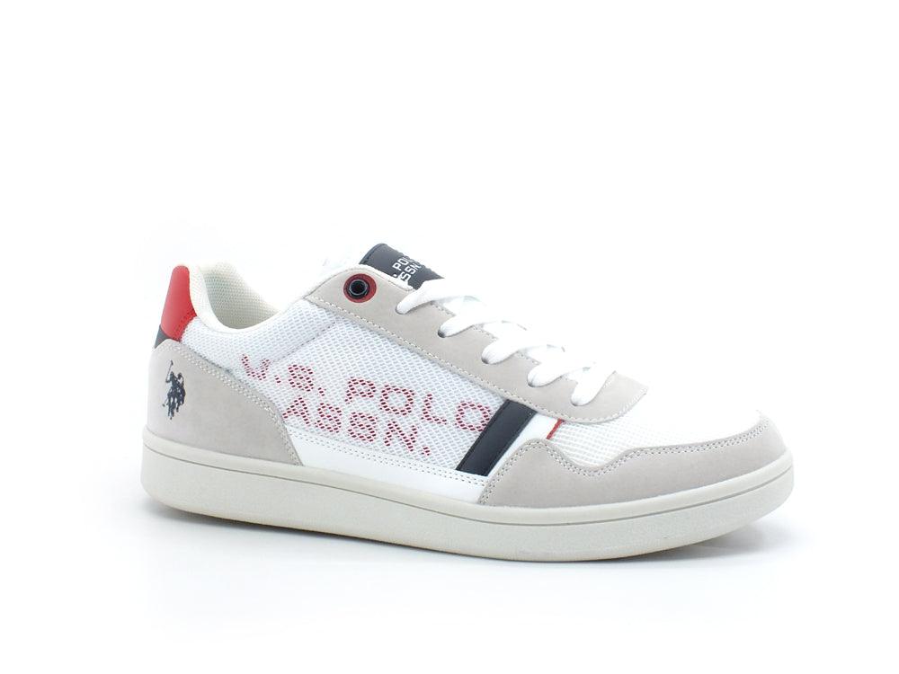 U.S. POLO ASSN. Sneaker Logo Banda Bianco Blu Rosso - Sandrini Calzature e Abbigliamento