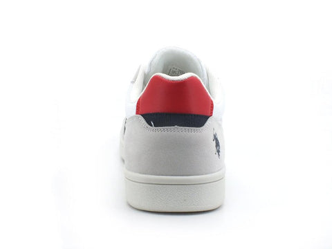 U.S. POLO ASSN. Sneaker Logo Banda Bianco Blu Rosso - Sandrini Calzature e Abbigliamento