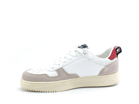 U.S. POLO ASSN. Sneaker Logo Eco Suede Bianco Rosso - Sandrini Calzature e Abbigliamento