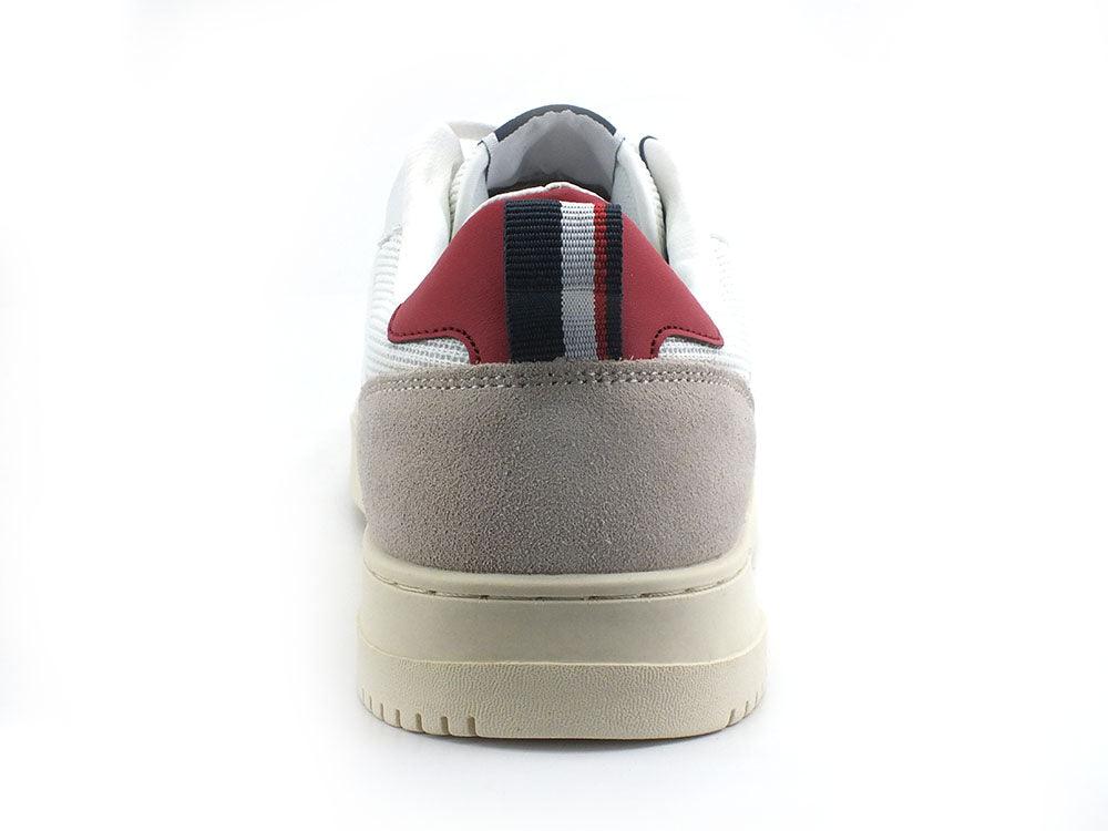U.S. POLO ASSN. Sneaker Logo Eco Suede Bianco Rosso - Sandrini Calzature e Abbigliamento