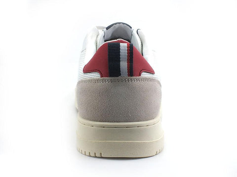 U.S. POLO ASSN. Sneaker Logo Eco Suede Bianco Rosso - Sandrini Calzature e Abbigliamento