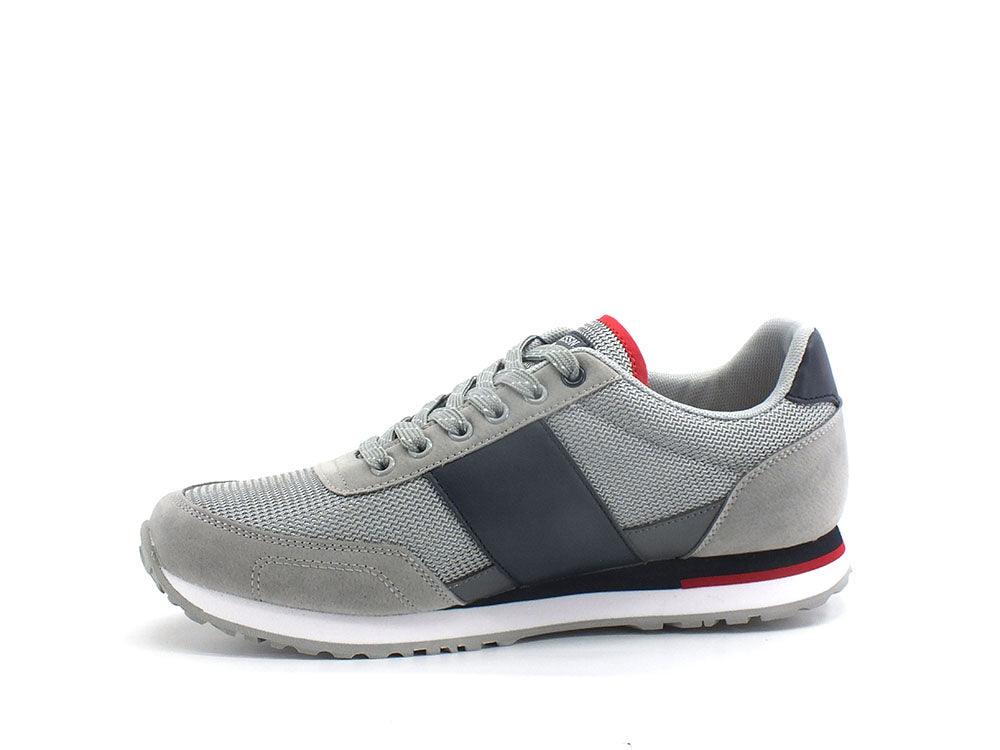 U.S. POLO ASSN. Sneaker Logo Eco Suede Grigio Chiaro - Sandrini Calzature e Abbigliamento