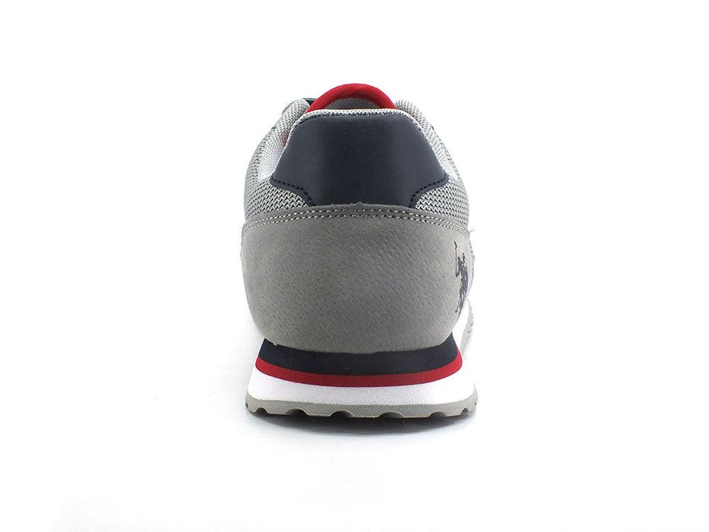 U.S. POLO ASSN. Sneaker Logo Eco Suede Grigio Chiaro - Sandrini Calzature e Abbigliamento