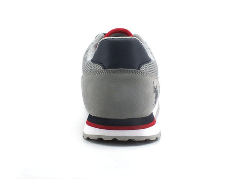 U.S. POLO ASSN. Sneaker Logo Eco Suede Grigio Chiaro - Sandrini Calzature e Abbigliamento