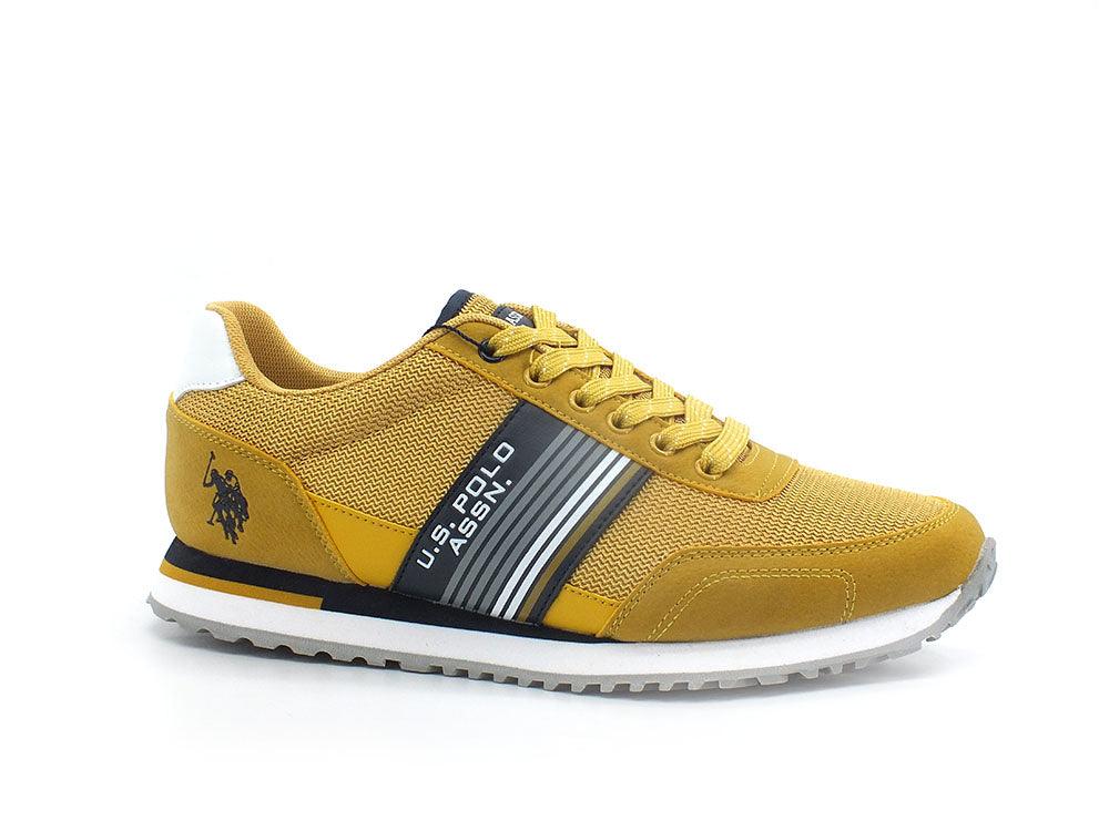 U.S. POLO ASSN. Sneaker Logo Mesh Giallo Blu - Sandrini Calzature e Abbigliamento