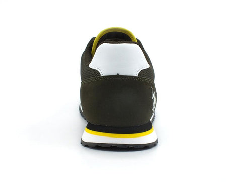 U.S. POLO ASSN. Sneaker Pelle Banda Verde Militare - Sandrini Calzature e Abbigliamento
