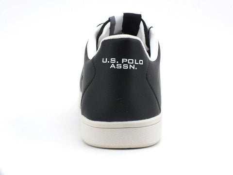 U.S. POLO ASSN Sneaker Pelle Uomo Logo Black Grey ALCOR - Sandrini Calzature e Abbigliamento