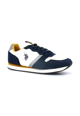 U.S. POLO ASSN. Sneaker Uomo White Blu NOBIL009 - Sandrini Calzature e Abbigliamento