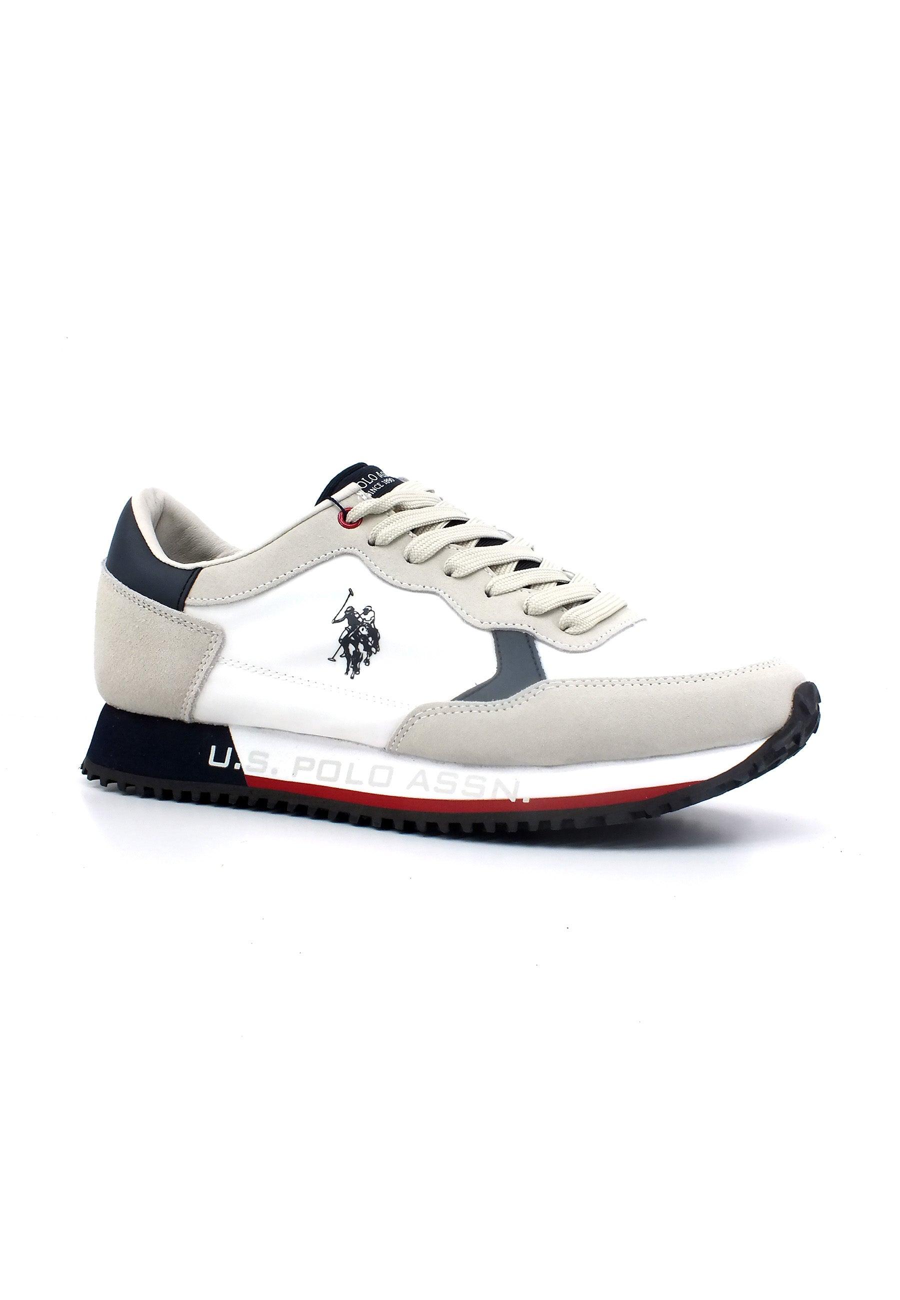 U.S. POLO ASSN. Sneaker Uomo White Blue CLEEF001A - Sandrini Calzature e Abbigliamento